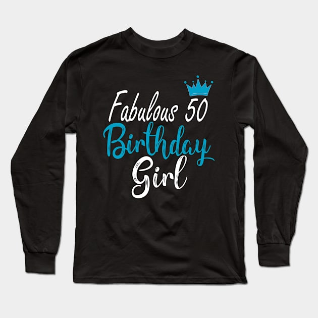 50th birthday, gift, party shirts, birthday squad shirt, party tee shirts, party tank tops, 50th birthday gift for women, tank top Long Sleeve T-Shirt by creativeKh